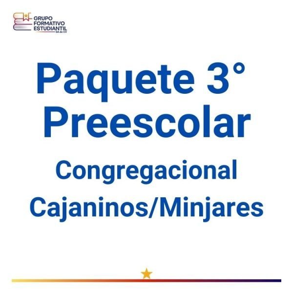 Paquete 3° Preescolar Congregacional – Cajaninos/Minjares