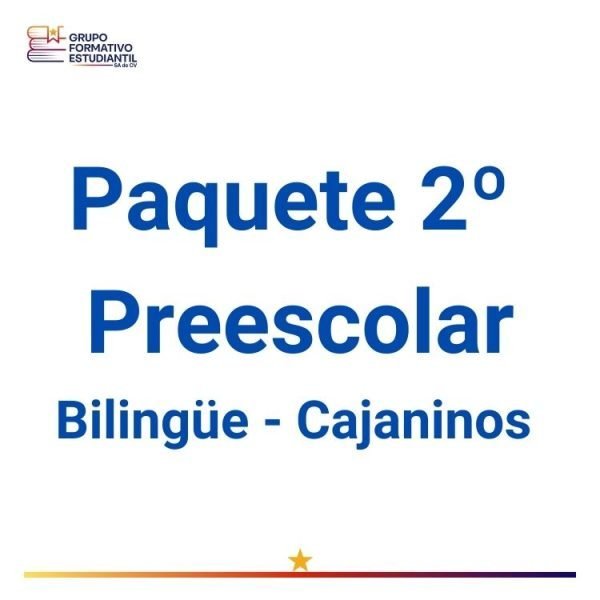 Paquete 2° de Preescolar Bilingüe – Cajaninos
